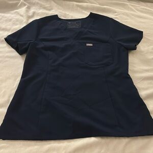 Figs Caterina one pocket navy slim fit top
